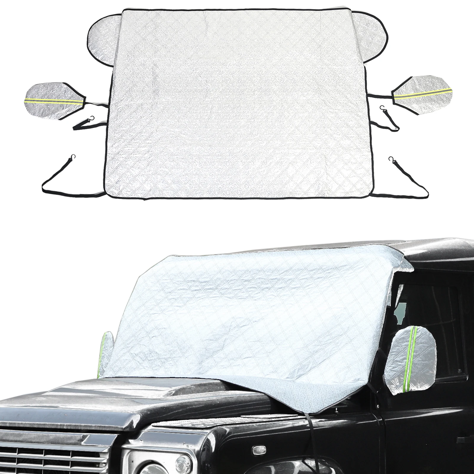 Car Winter Windshield Snow Cover Snowproof Anti-Frost Ice Control Sunshade Protector Cover For LR Defender 90 110 130 2004-2018