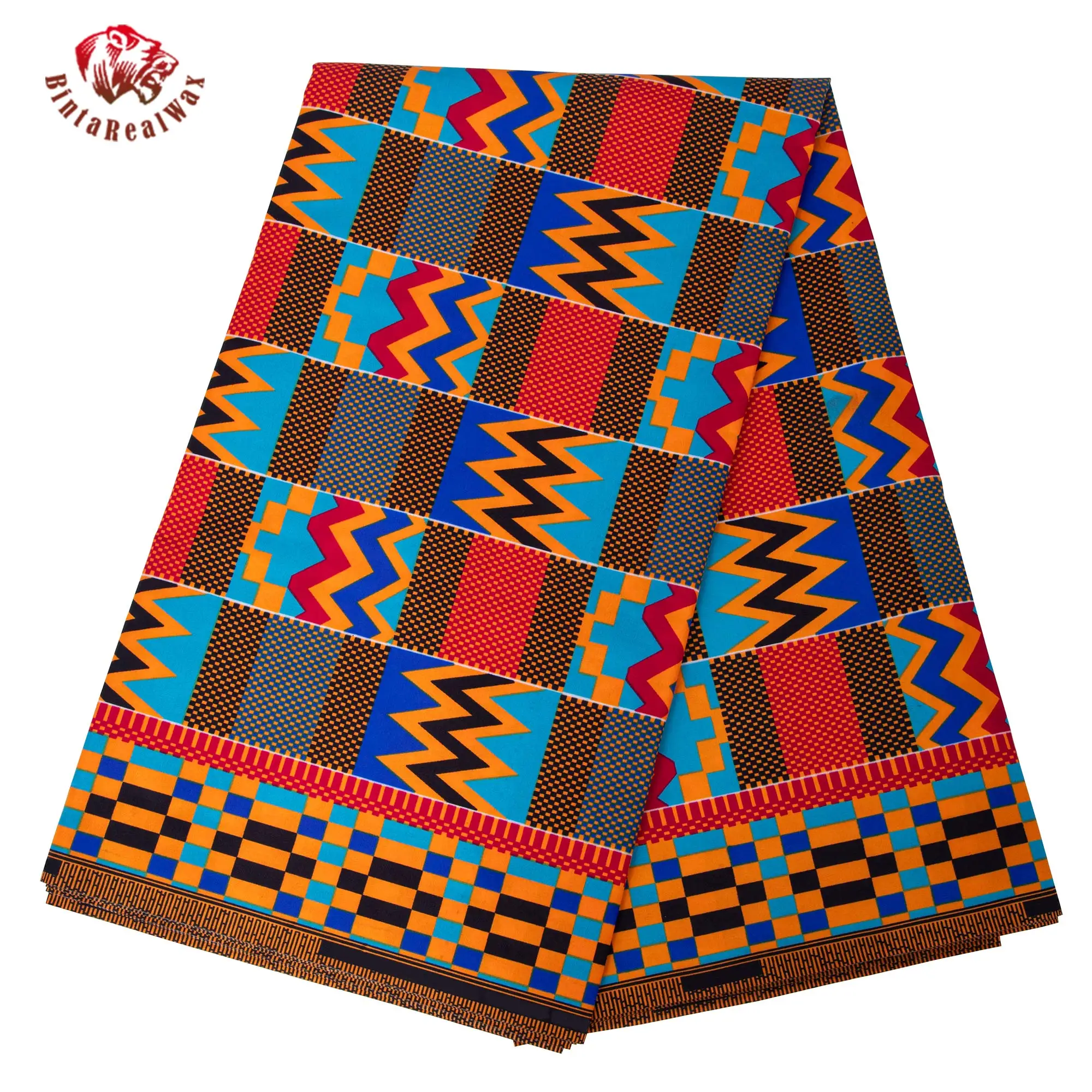 Bintarealwax Ankara African Pattern Real Wax Patchwork Fabric Garment Sewing DIY Craft Party Material Tissu FP6712