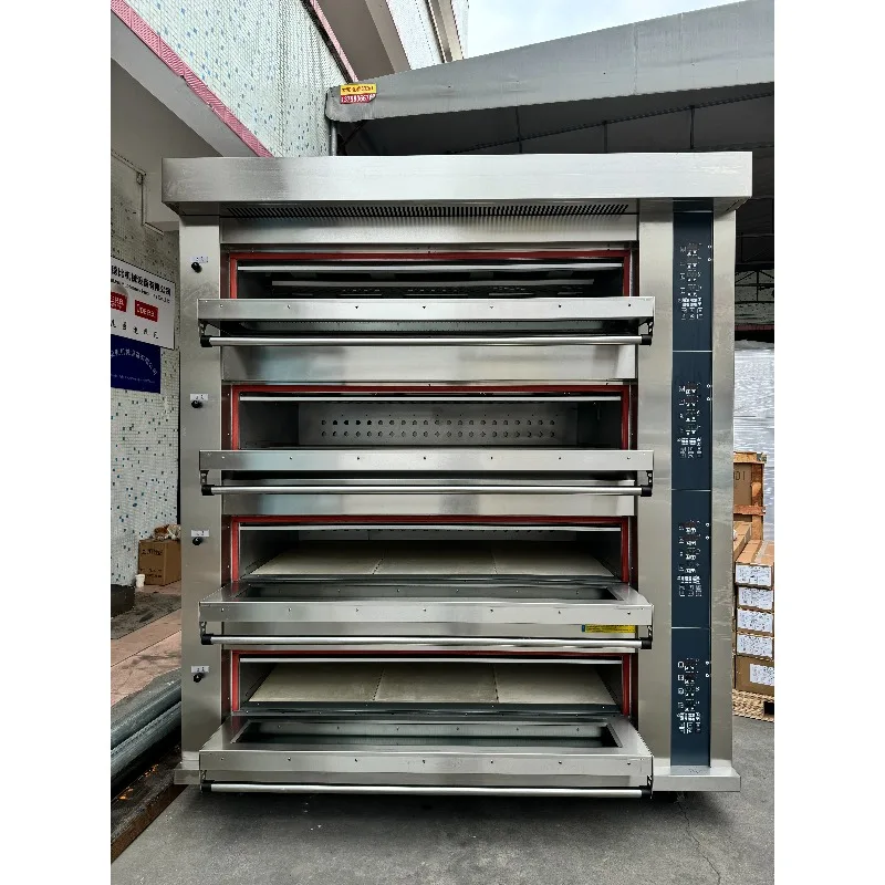 Commercial Kitchen & Home Use Heavy-Duty Gas Baking Oven with 4 Layers & 16 Plates for Baking Corn Fruit Nuts Water