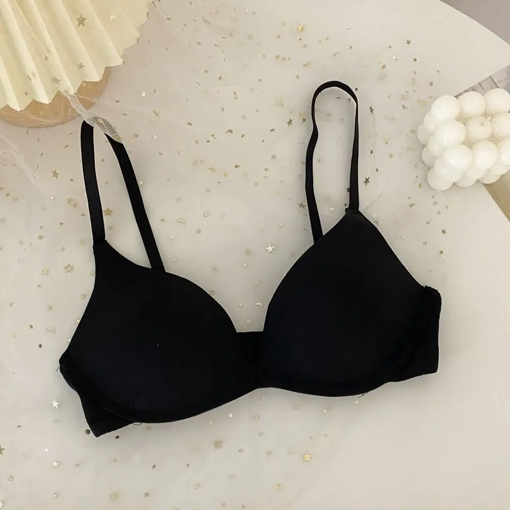 

Fashion Adjustable Push Up Bra Shockproof Anti-sagging Wireless Deep V Bra Lingerie Brassiere for Women Summer