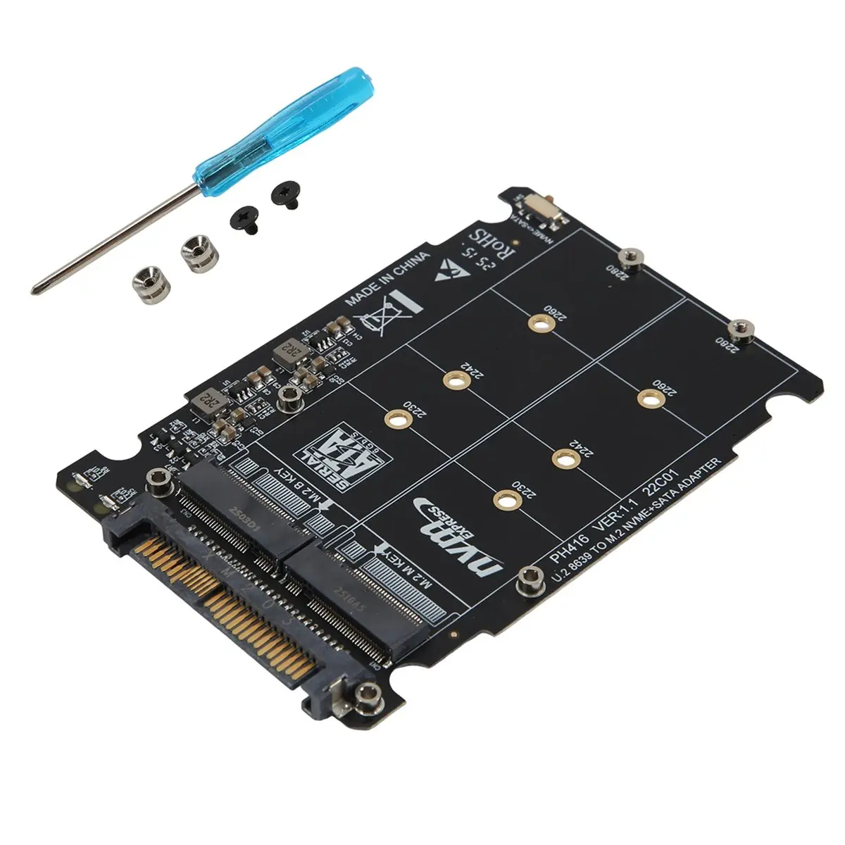 Cmpt And Acce Store Offer PC Accessories M.2 SSD to U.2 Adapter NGFF SSD to PCI-E U.2 Adapter,Without Shell
