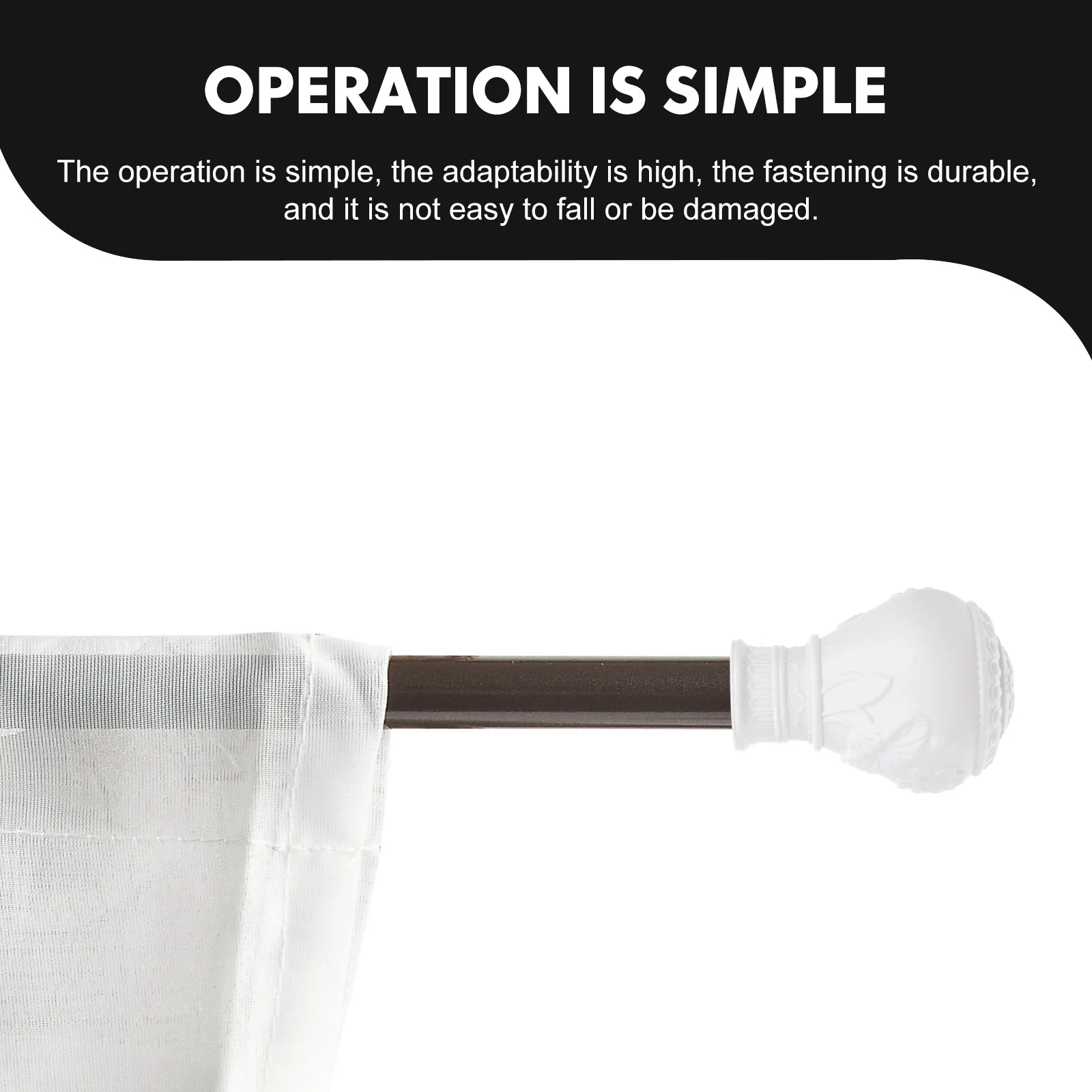 10 قطعة قضيب الستارة Finials قبعات نهاية نافذة الزخرفية للمنزل مكتب أنيقة القطب الروماني اكسسوارات التوصيل ديكور