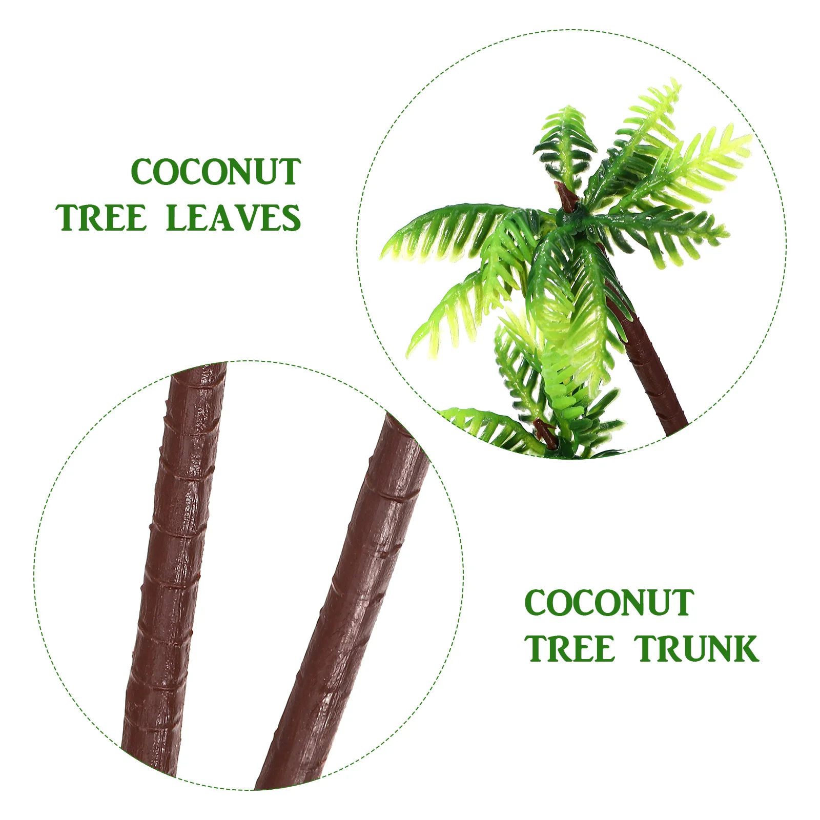 

12pcs Plastic Coconut Palm Trees Mini Landscape Decor Bonsai Craft Micro Diy Gardening Props Waterproof Miniature