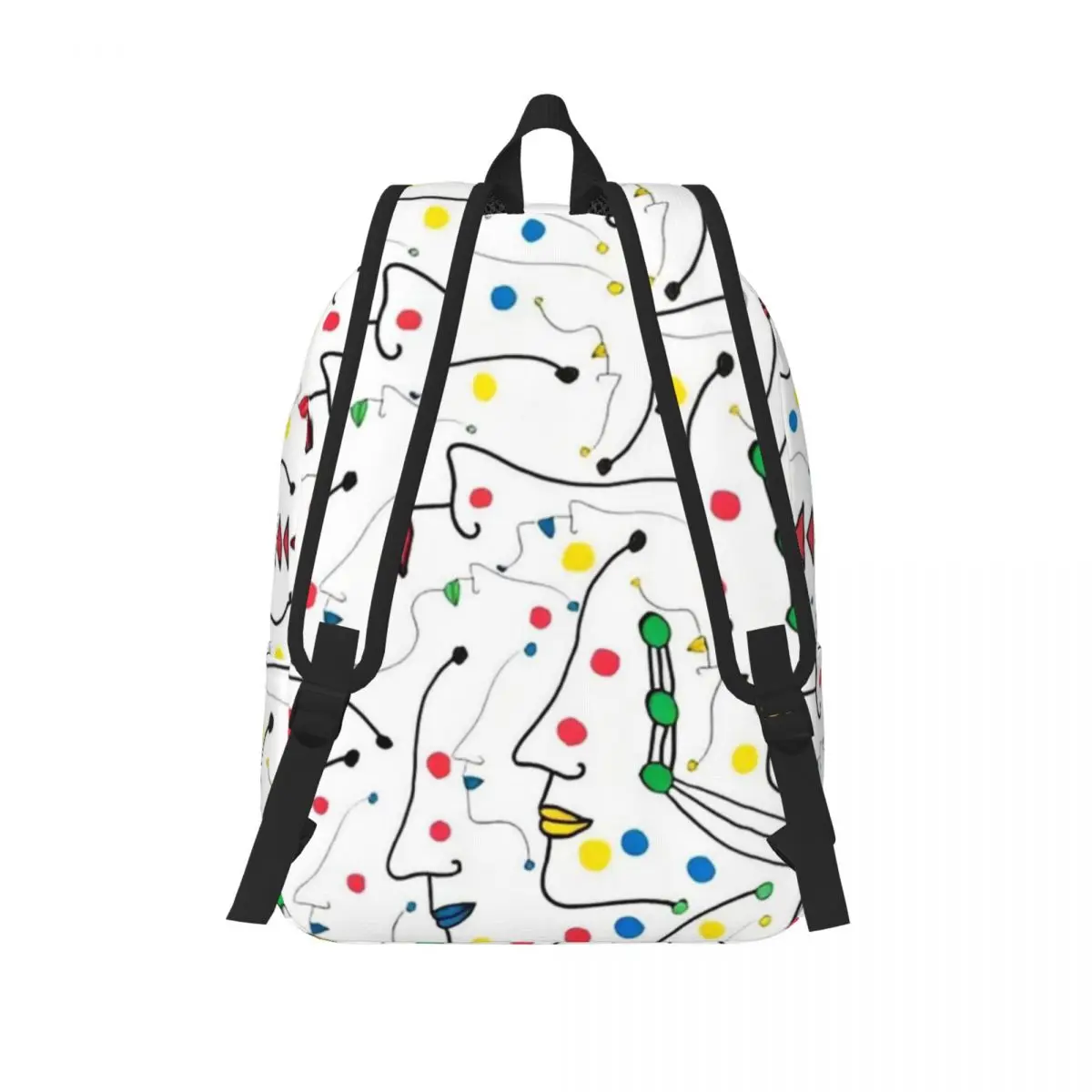 Yayoi Kusama Art Polkadot Cool Backpack para homens e mulheres, mochila esportiva, escola secundária, negócios, bolsas de lona da faculdade