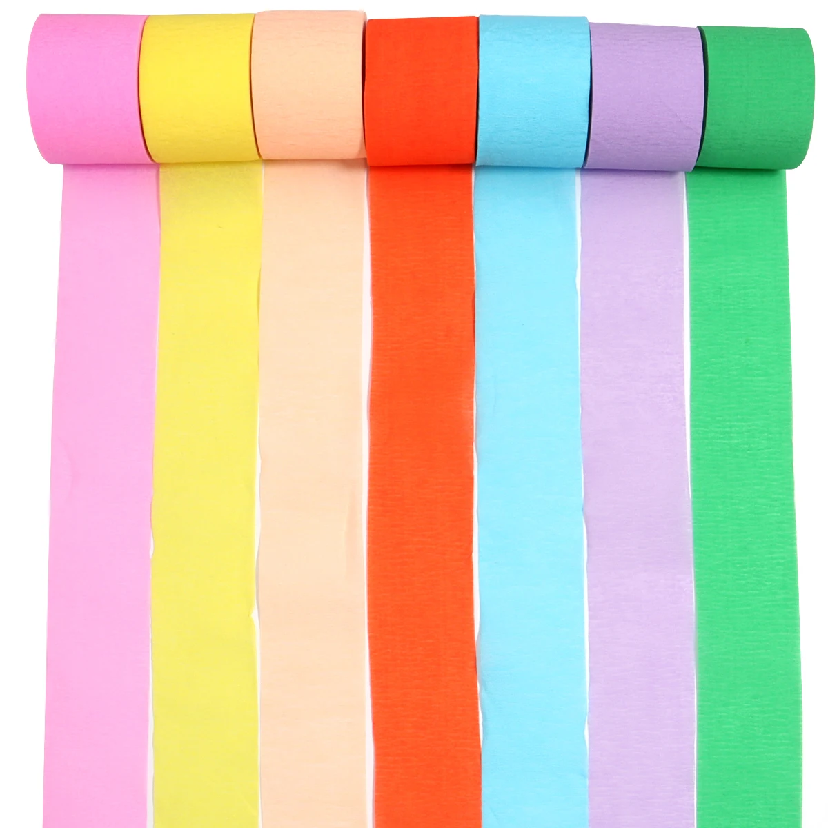 25m/Roll 4.5cm Colorful Crepe Paper Roll Crinkled Paper Streamers Tissue Paper For DIY Crafts Party Birthday Wedding Decoration