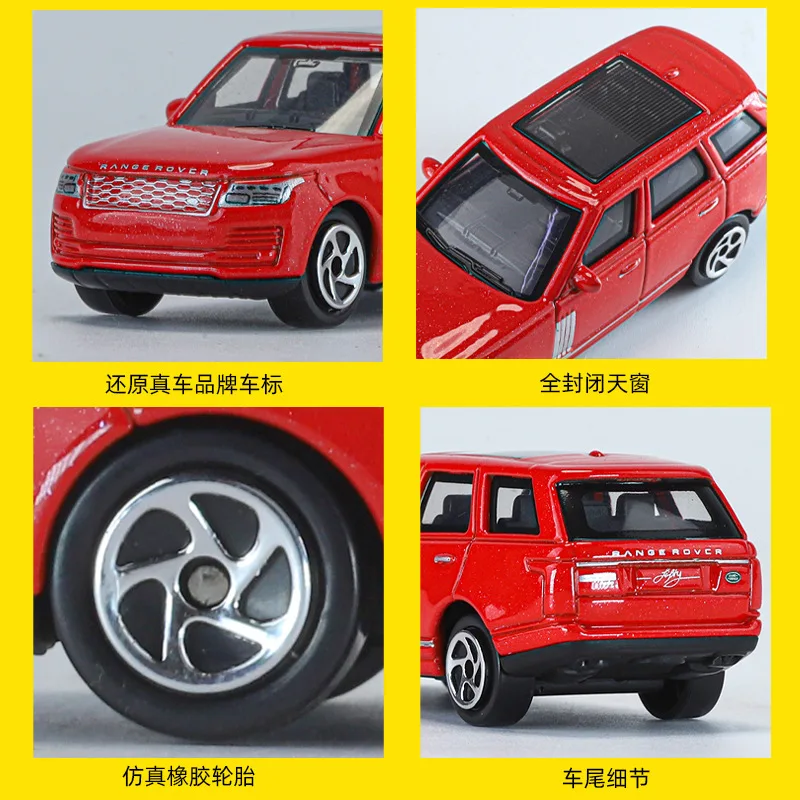 1: 64 modello di auto in lega autorizzata autentica serie Land Rover Range Rover auto giocattolo con sospensione scorrevole