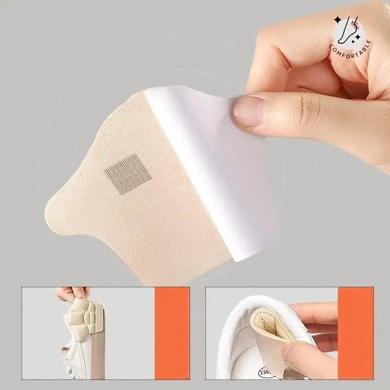 قطعة واحدة من وسادات وسائد الكعب للأحذية - مضادة للانزلاق، تمنع انزلاق الكعب والبثور، حشوات مريحة للعناية بالقدم للأحذية الفضفاضة