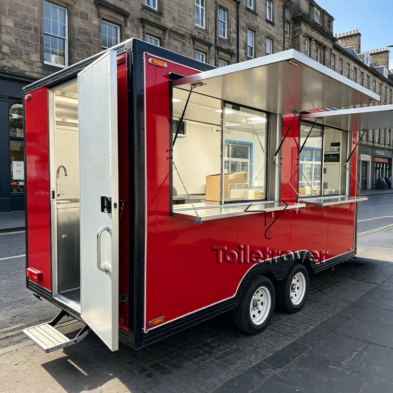 

Commercial Street Food Trailer Cart Bbq French Fries Churro Roasted Chicken Mobile Food Truck Concession Food Trailer for Sale