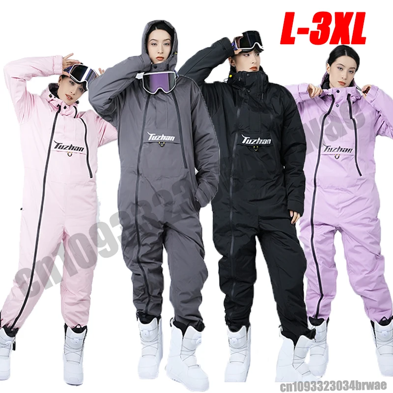 

Winter Outdoor Warm Plush Ski Fishing Cold-proof Suits Motorcycle Riding Cold-proof Clothes Waterproof Windproof One Piece Suits