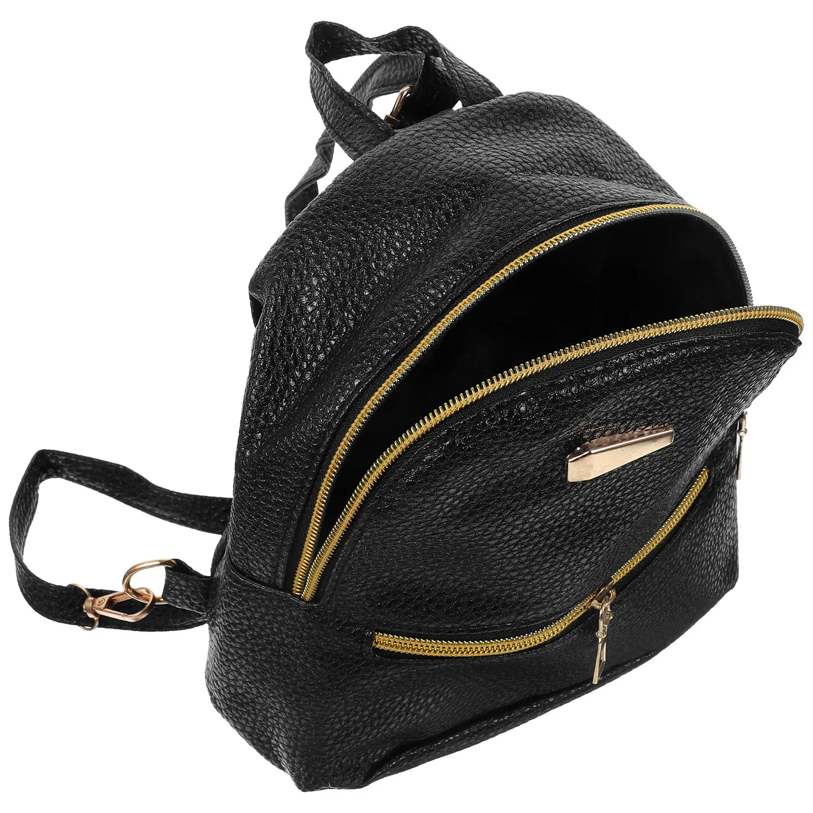 

New Women'S Fashion Mini Backpack Ultra Pu Daypack For School Travel Outdoor Adjustable Shoulder Straps Black