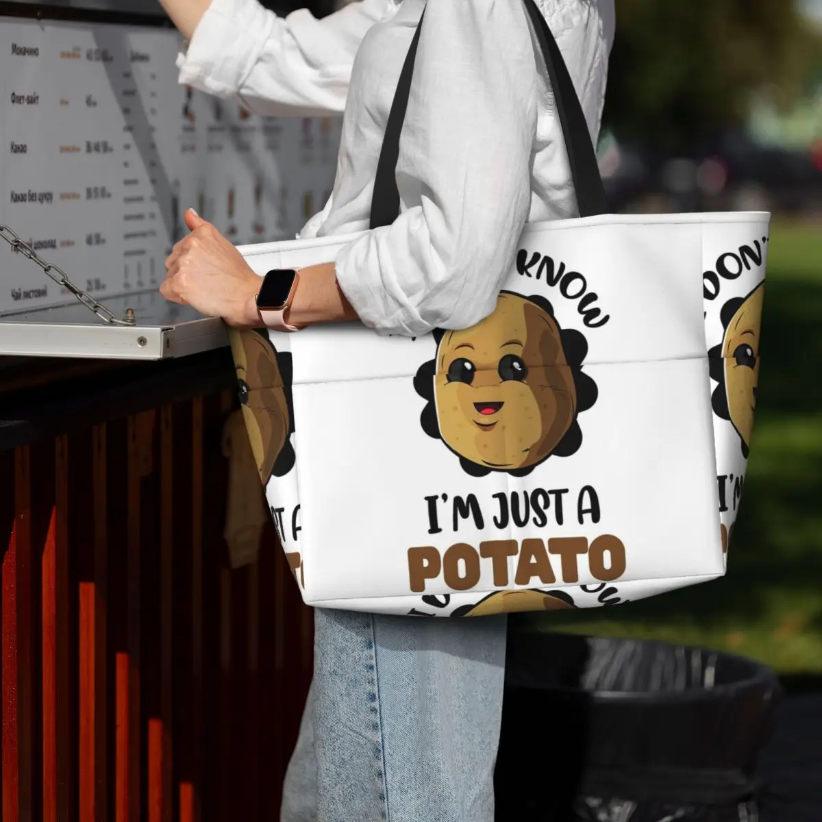 

I Don't Know I'm Just A Potato Potato Lover Gift Beach Tote Bag Sport Gym Yoga Duffle Tote Bag Women Travel Bag Fitness bag