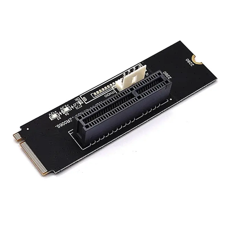 4X NGFF M2 To PCI-E 4X X1 Slot Riser Card M2 Key M To PCI Express X4 Adapter With LED Indicator For Miner Mining-Y18A