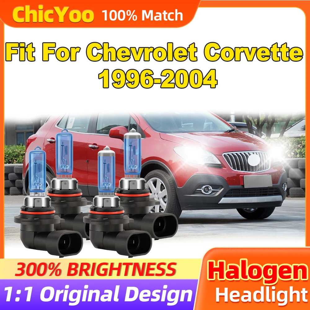 

Fit For Chevrolet Corvette 1996-2000 2001 2002 2003 2004 200W Halogen Lamps 24000LM High Low Beam Front Light 12V 6500K