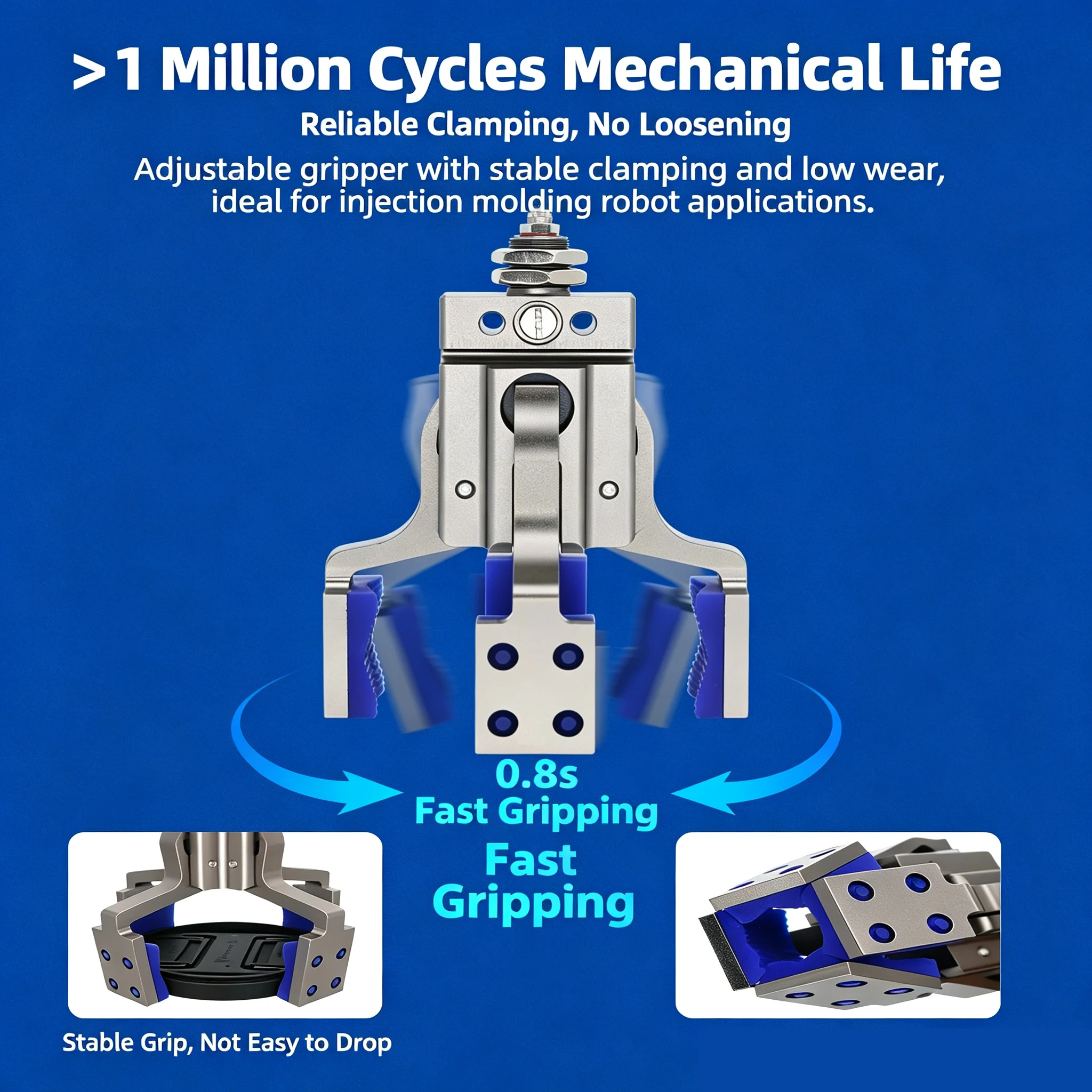 Pneumatic Accessories for Adjustable Manipulator Jaws, 2‑Jaw & 4‑Jaw, with Magnetic Detection, Mini Widened Special‑Shaped Sprue