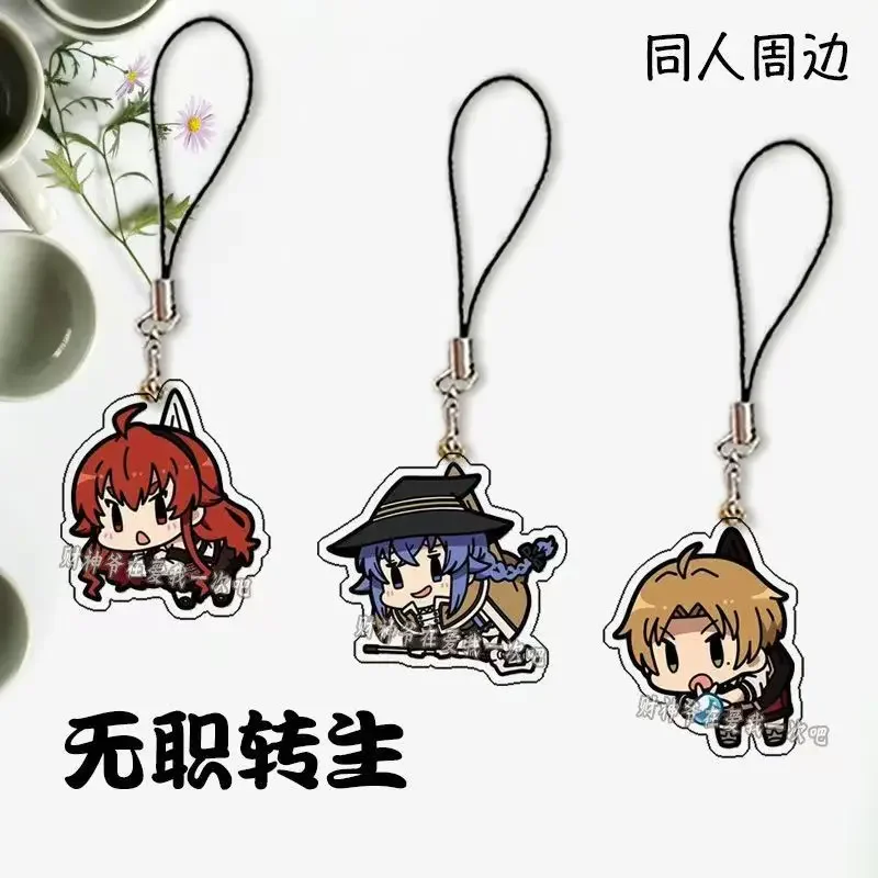 Mushoku Tensei Roxy Alice Greirat Phone keychain charm accessories Pendant Bag Charms Key Ring Friends Couple Jewelry Gift Fashi