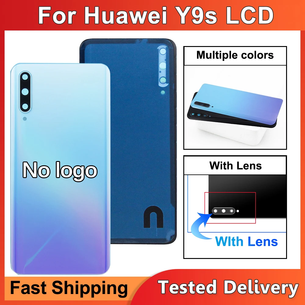 Cubierta de batería para Huawei Y9S STK-L21 LX3, panel de vidrio, carcasa trasera, compatible con P Smart pro 2019, pieza de repuesto