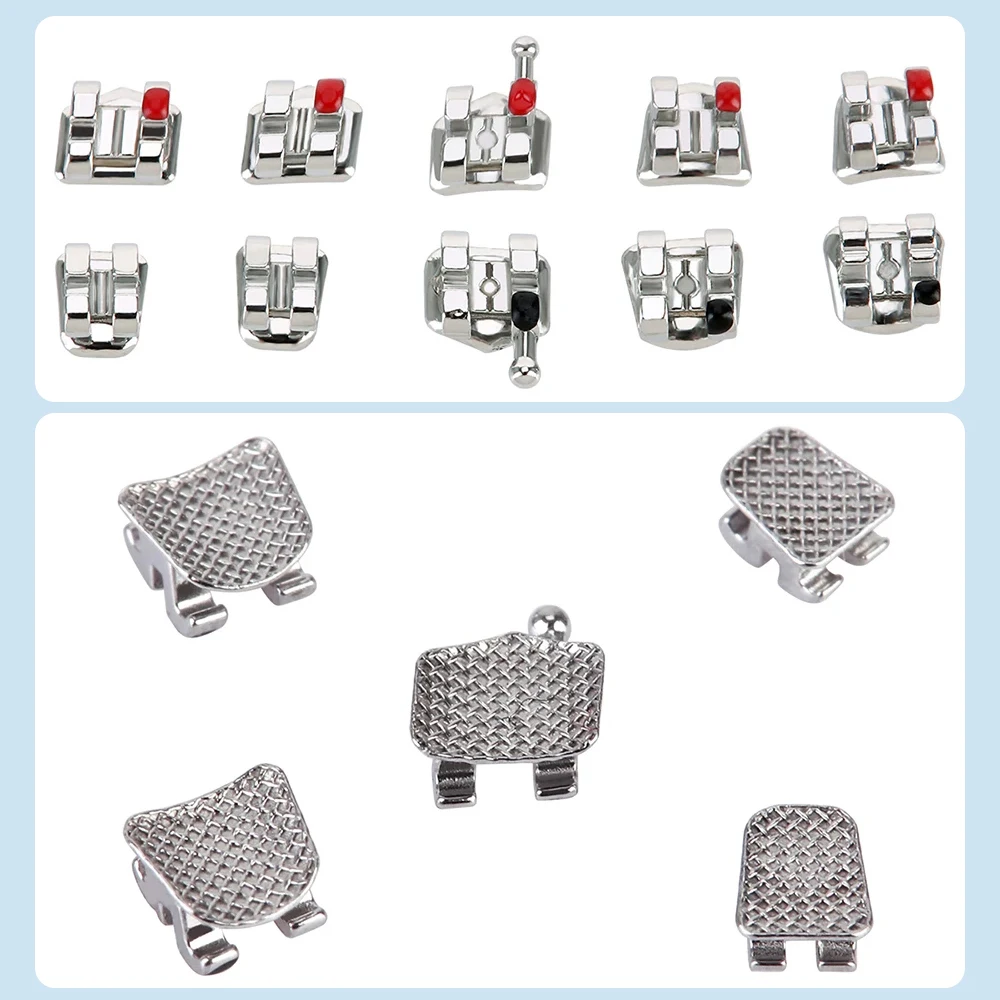 XYSZ 1pack Dental Orthodontic Mini Roth Bracket Standard MBT Metal Braces Dental Orthodontic Edgewise Brackets