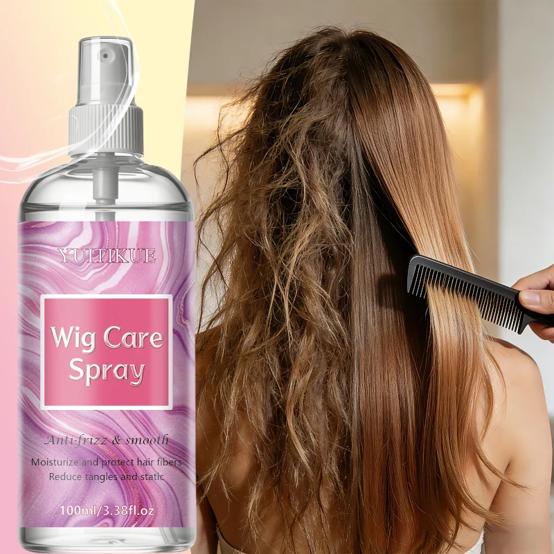 Wig Care Spray 100ml YUITIKUE Anti Frizz Anti Static Detangle Moisturizer Protect Hair Fibers Daily Conditioning Spray For Synth