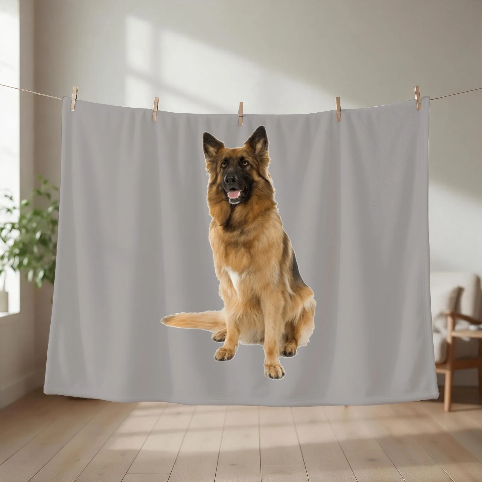 German Shepherd Dog Throw Blanket couch cozy soft plush fuzzy picnic outdoor blanket