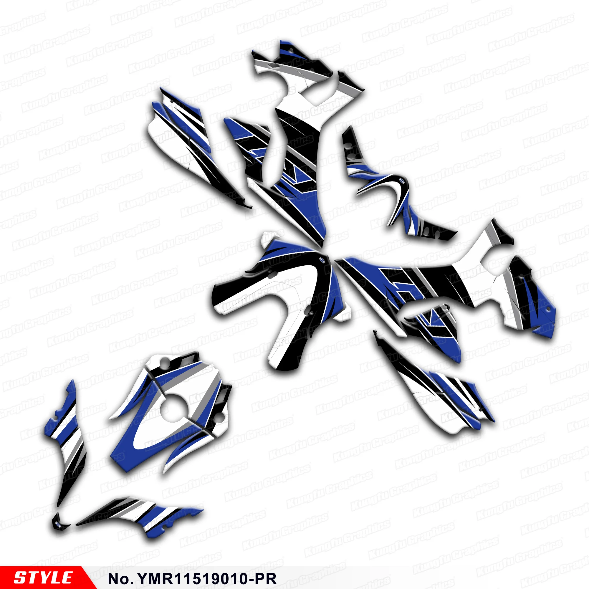 

Aftermarket Graphics Motorcycle Decals Kit for Yamaha YZF R1 YZF-R1 2015 2016 2017 2018 2019, YMR11519010-PR