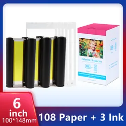 Compatible Canon Selphy CP1300 Paper And Ink, KP-108IN KP108 Paper For Canon Selphy Cp1300 CP1200 CP1000 CP900 CP800 CP910