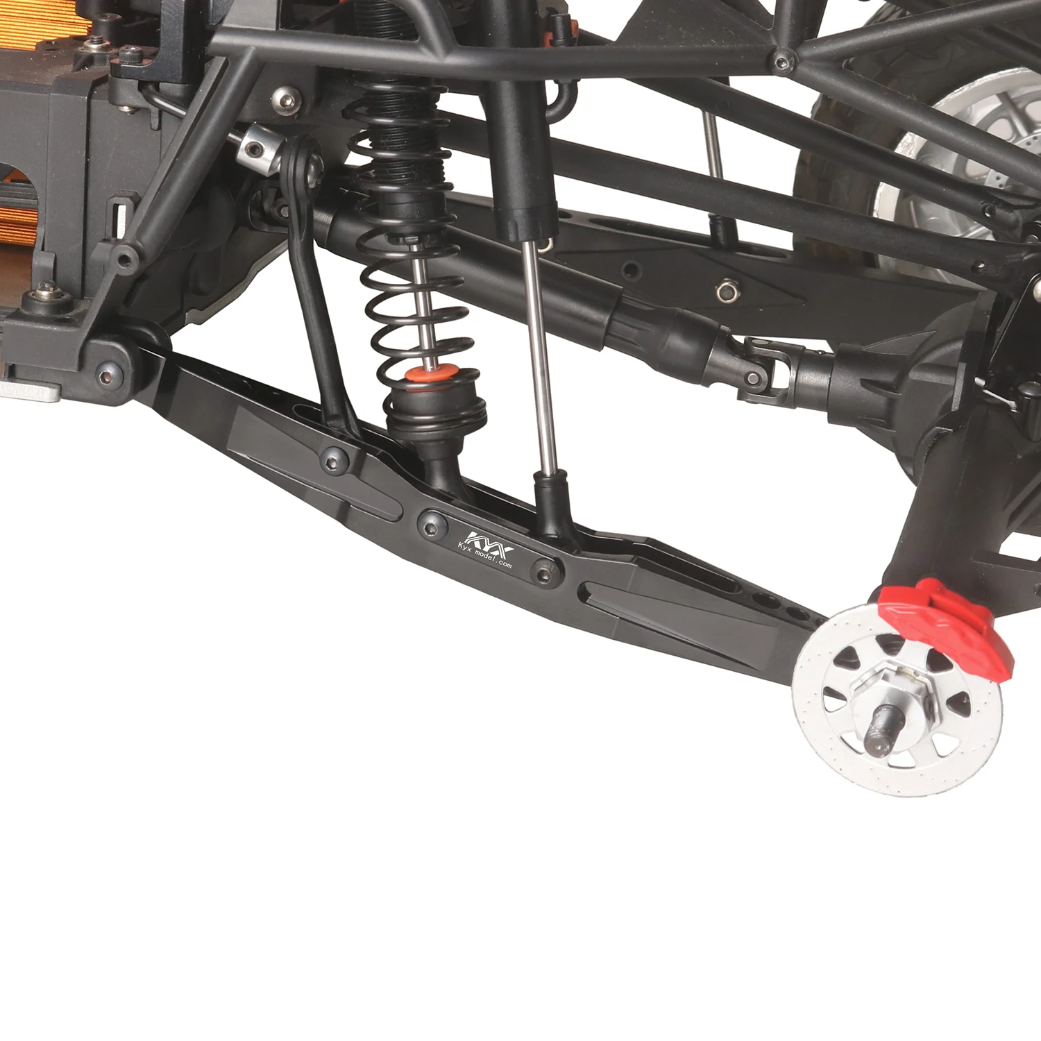 Kyx racing conjunto de braço traseiro de alumínio, peças de atualização, acessórios para carro rc losi 1/10 ford f100 baja rey 2.0