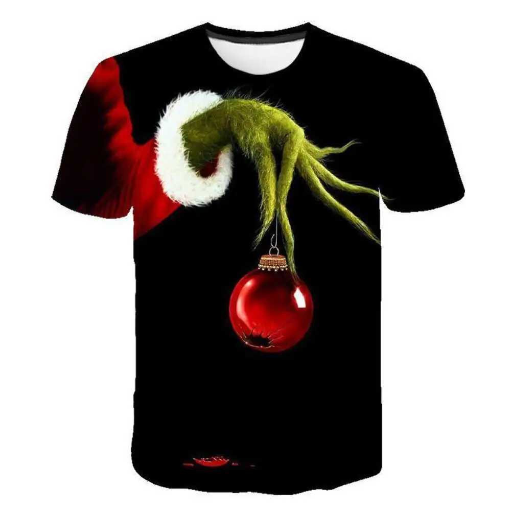 

2025 Summer Men's trend casual 3D printed T-shirt funny graphics round neck short sleeve