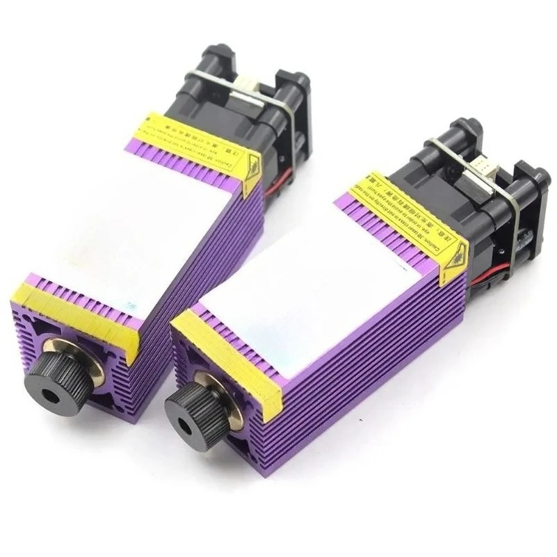 

FOR 450nm 2500mW Blue Laser Module 3000mW 3.5W Engraving Laser Head 5W Focusable Cutting Laser with PWM Purple Heatsink