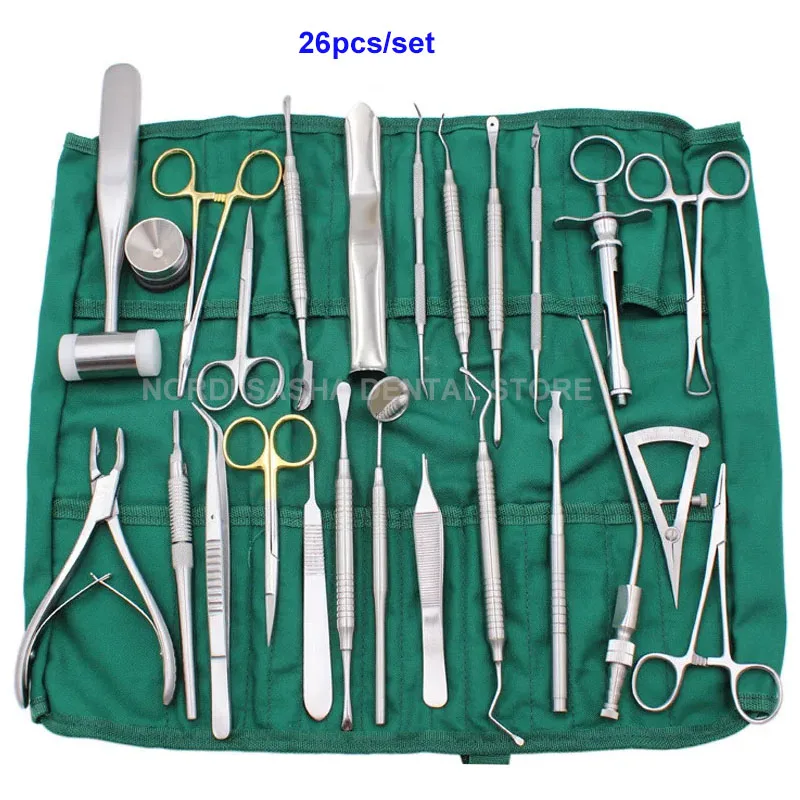 Hot Sale Dental Implant Tools Basic Instrument Set Dental Implant Surgery Kit Dentist Surgical Tool 26 Pcs/set