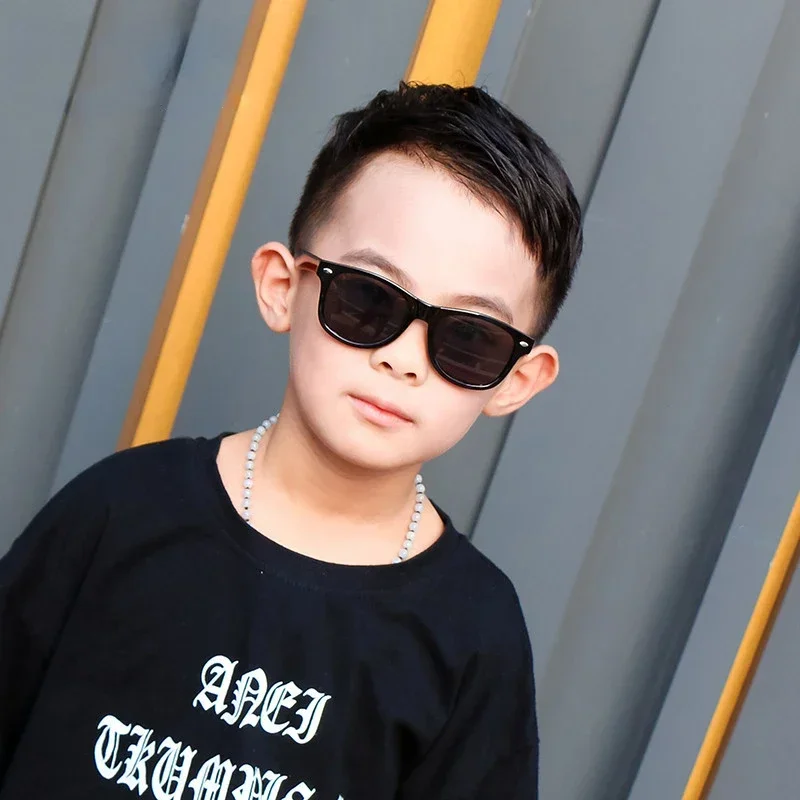 2023 Fashion Brand Kids Sunglasses Child Black Sun Glasses Anti-uv Baby Sun-shading Eyeglasses Girl Boy Sunglass