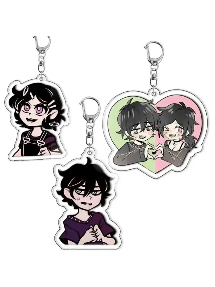 Jeu d'anime gothique le cercueil d'Andy et Leyley Cosplay porte-clés double face porte-clés pendentif acrylique porte-clés accessoires cadeau pour fans
