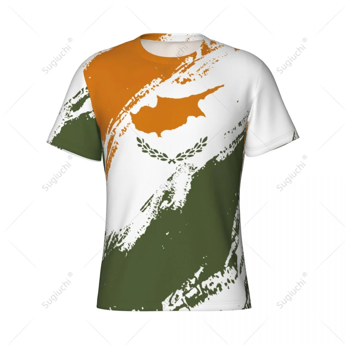 Custom Name Nunber Cyprus Flag Color Men Tight Sports T-shirt Women Tees jersey For Soccer Football Fans