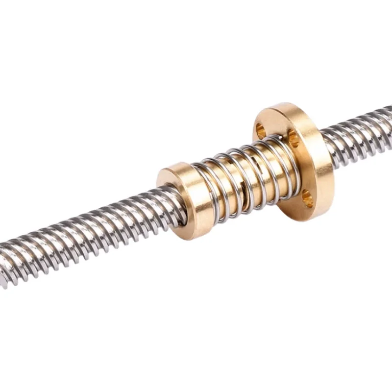 3D printer accessories, clearance nut + T8 stainless steel screw, lead 1 2 4 8 10 12 14 MM