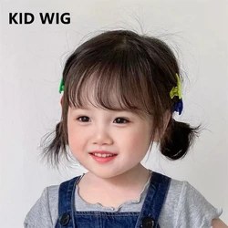 Peluca de doble píldora para niños, tocado para niña pequeña, lindos revestimientos para la cabeza para bebés, accesorios para el cabello para niños pequeños, tocado de corona para niños