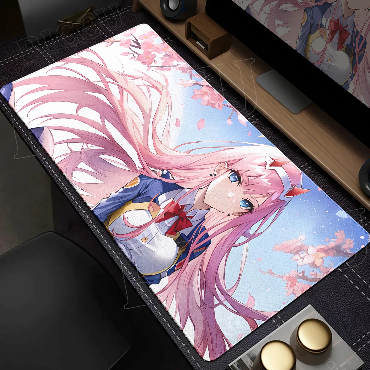 Anime Girl 02 Mousepad Computer Game Non-slip Desk Mat Gaming Accessories Zero Two Darling in The FranXX TablePad Office Micepad