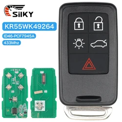 SilKY 5 Button Remote Key Smart Car Key Fob 433Mhz ID46 Chip for Volvo XC60 S60 S60L V40 V60 S80 XC70 KR55WK49264