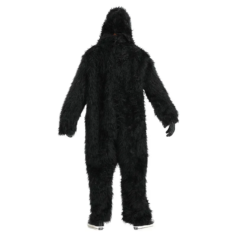 Animal Gorilla Cosplay Costume Animal Black Plush King Kong Jumpsuit Full Set Costumes Halloween Carnival Party Outfits