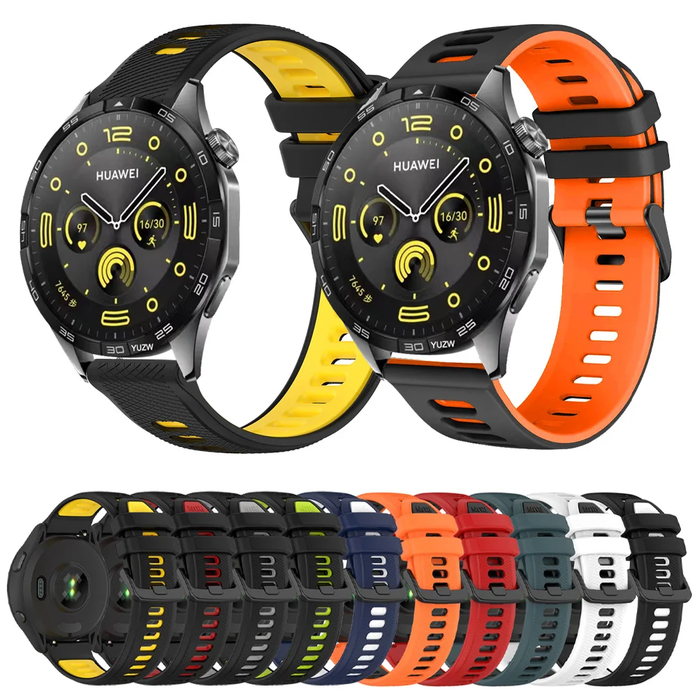 22 20mm Silicone Strap For HUAWEI WATCH GT 4 46mm Band GT 3 2 42mm HONOR Magic Watch 4 GS 3 Pro Magic Replacement Bracelet Belt