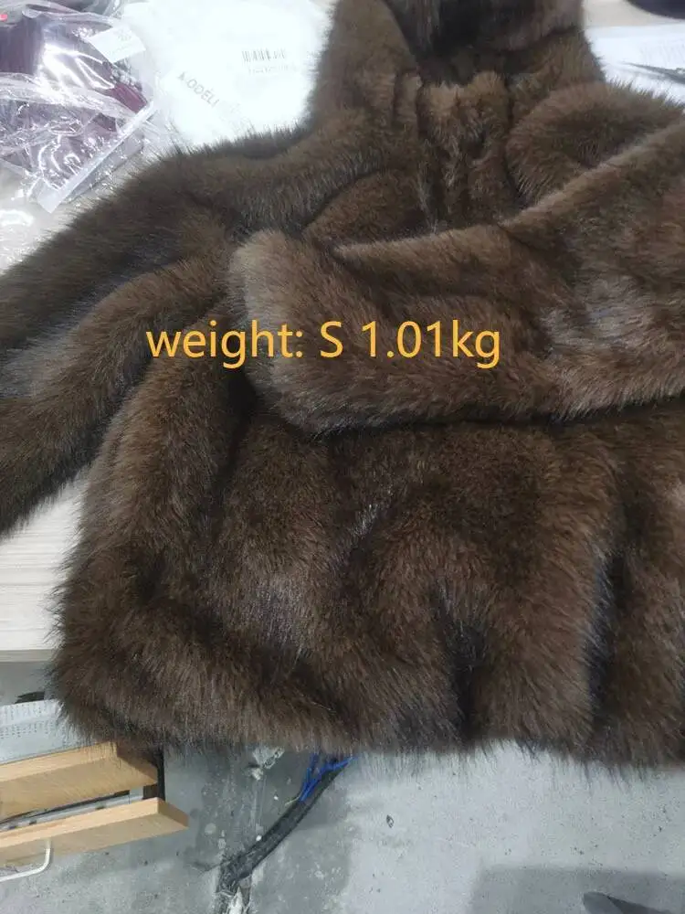 BJTZ المرأة 2025 جديد الشتاء مقنعين معطف الفرو البيئي الفاخرة المنك المخملية البلوز ملابس خارجية دافئة غير رسمية #6