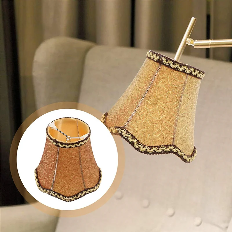 

AA21-3X Chandelier Lamp Shades Fabric Cloth Clip On Light Shades Lamp Cover Drum Shade Lampshade Bulb Cover 13Cm