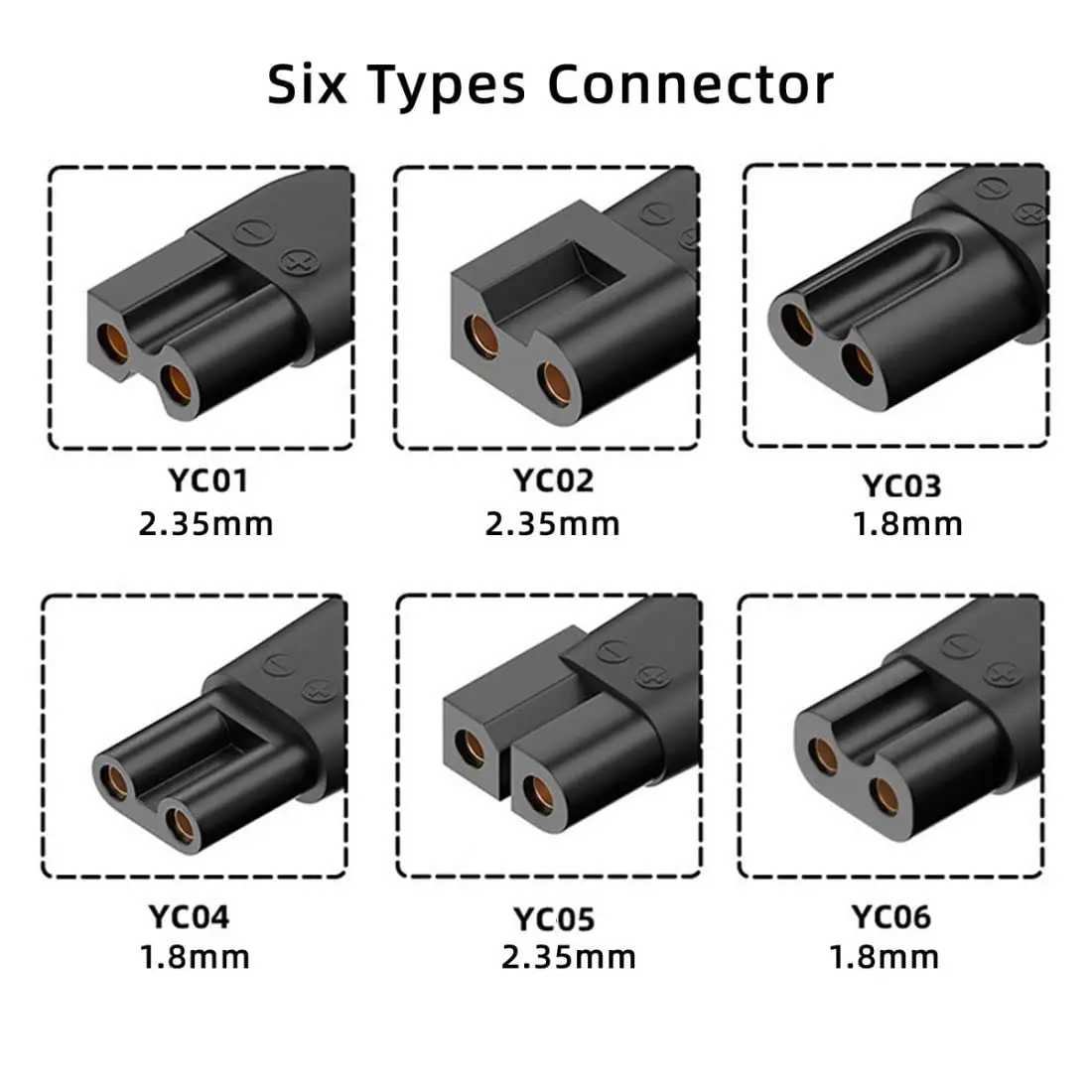 6PCS Type-C Replacement Charger USB Adapter Suitable for All Kinds Electric Hair Clippers Beard Trimmers Shavers