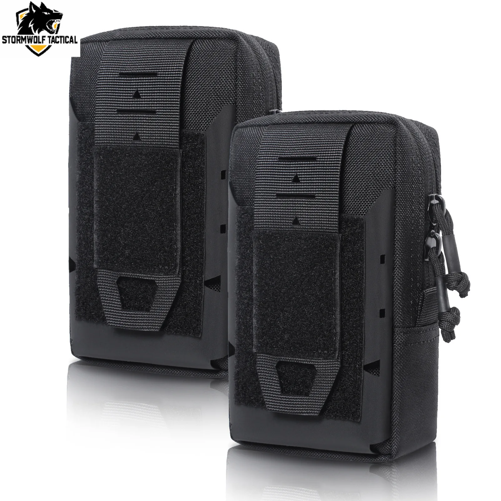 1000D Nylon MOLLE Phone Waist Pouch Unisex Outdoor Organizer for Hiking Trekking Travel and Sports
