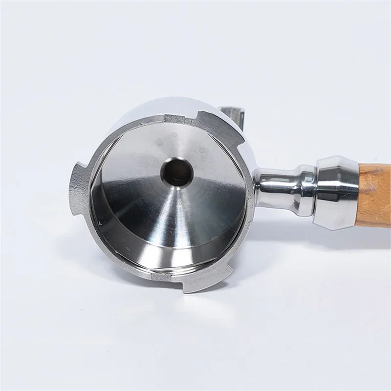Portafiltro sin fondo de 51mm para accesorios Delonghi Ec685, doble boquilla, cabezal de soporte de filtro inferior de 51mm para cafetera Delonghi