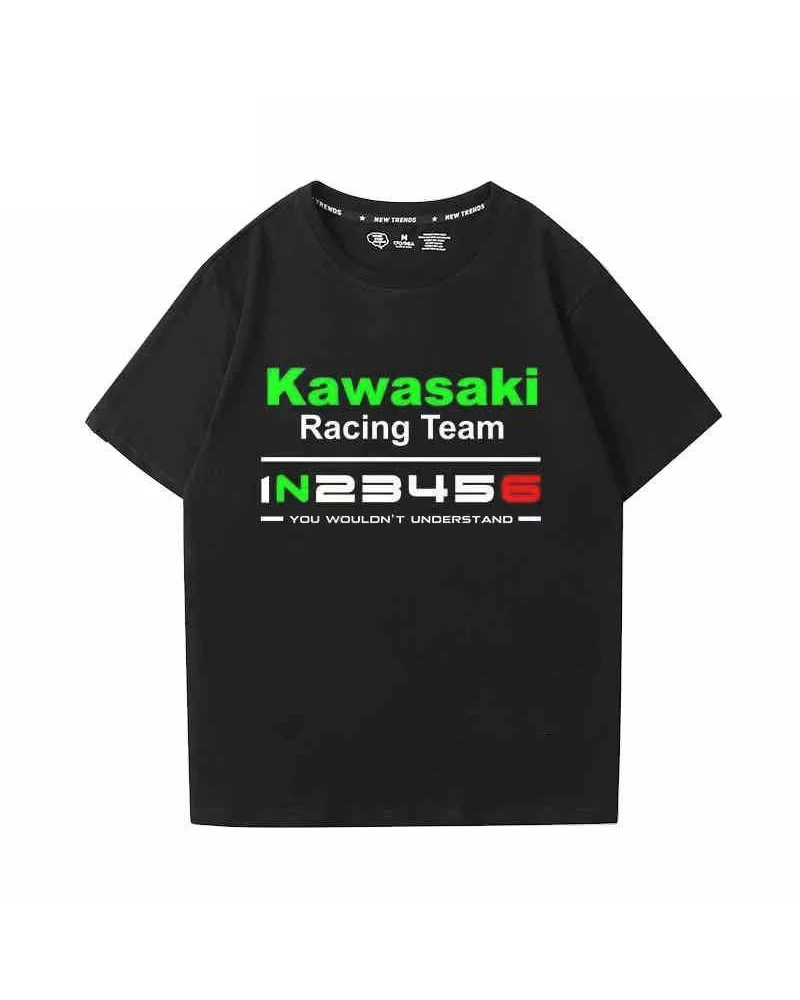 

Kawasaki motorcycle enthusiast short sleeved t-shirt for men and women, cotton half sleeved t-shirt for upper garment