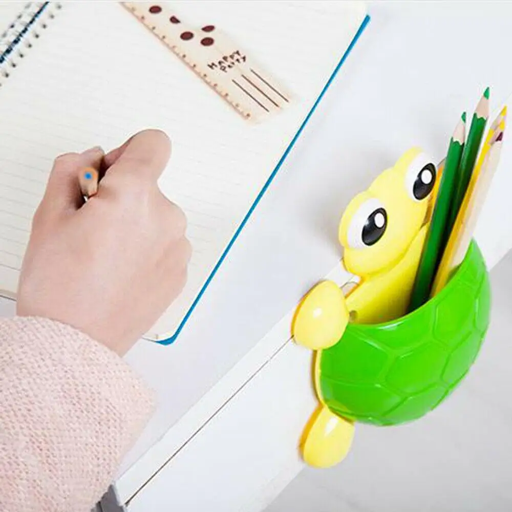 Cute Cartoon Tortoise Shaped Toothpaste Rack Strong Suction Cup Plastic Toothbrush Holder Bathroom Wall Suction Tooth Holder