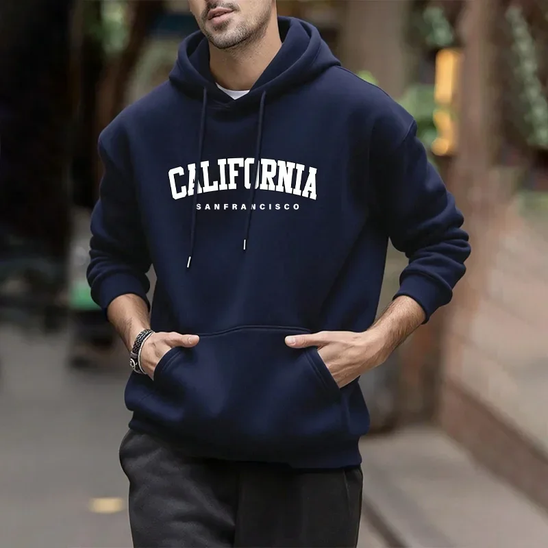 Neuester California Herren-Hoodie, Urban Streetwear Top, modischer Hip-Hop-Kapuzenpullover, trendiger lässiger Herren-Hoodie für Herbst und Winter – Detail 2