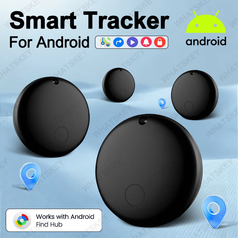 Android Tracker Tags Google Certified Works with Google Find Hub Waterproof Bluetooth Smart Tags for Key Wallet Suitcases 1-4PCS