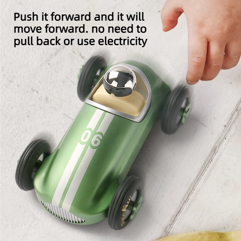 Inertia Powered Police Car Toy for Kids Boys Girls Early Educational Toddler Vehicle Friction Powered Push and Go Toy Car