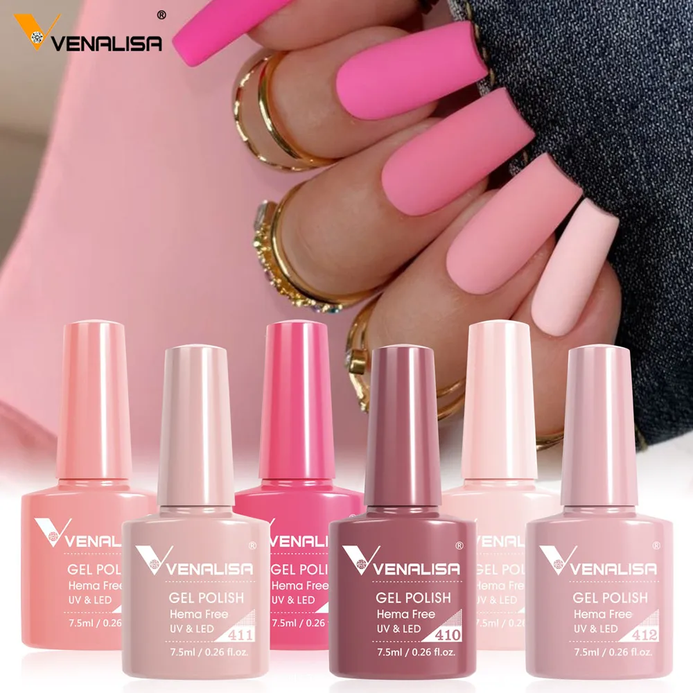 VENALISA Reinforce Thick Base Nagelgelpoliermittel Tempered Nowipe Semi Permanent Gellack 7,5 ml Soak Off UV LED Organic Gel Lack – Detail 8