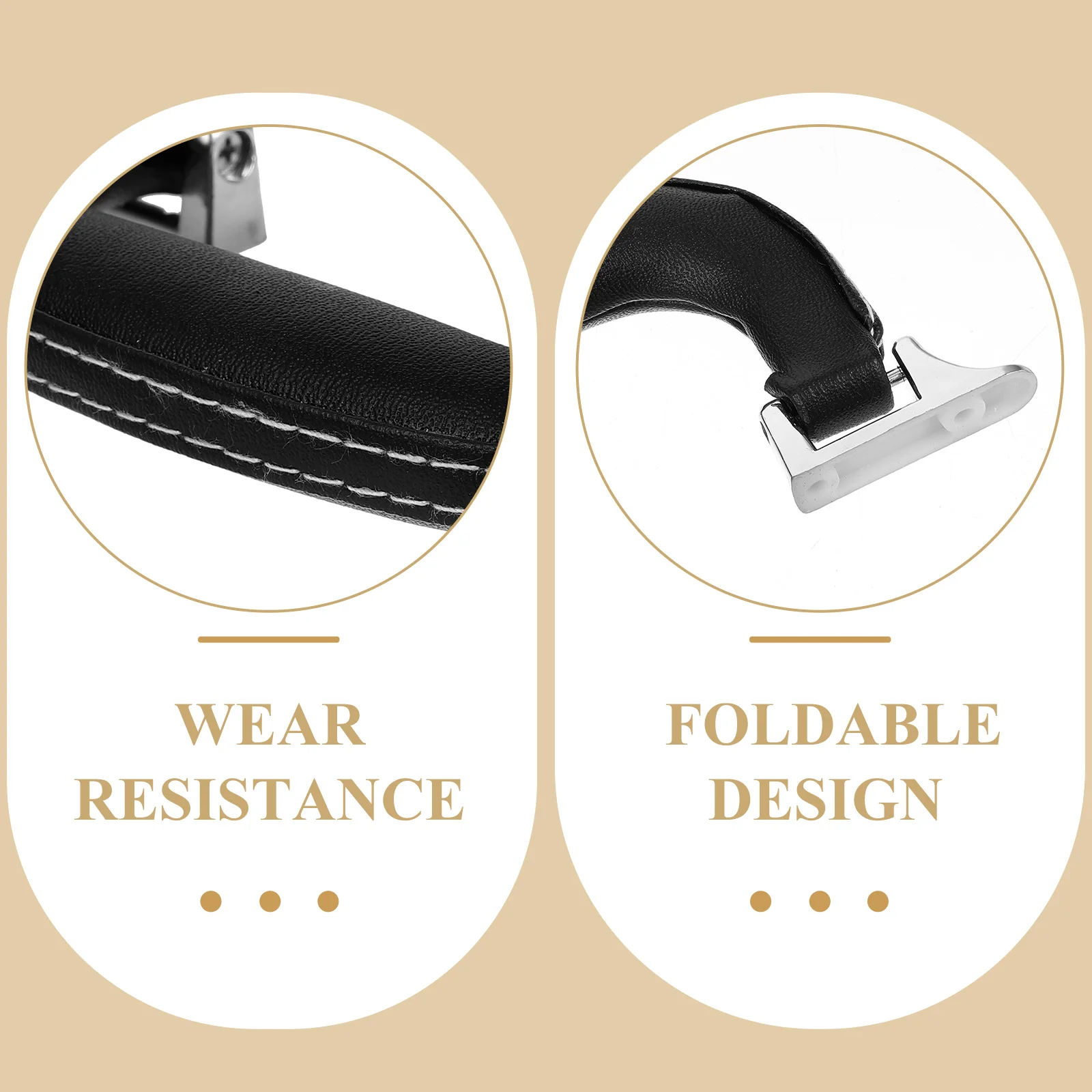 

2pcs Luggage Replacement Grip For Suitcase Bag Toolbox Durable Handle Portable Foldable Design Comfortable Secure Hold